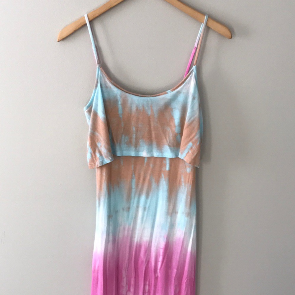 Tie dye maxi dress